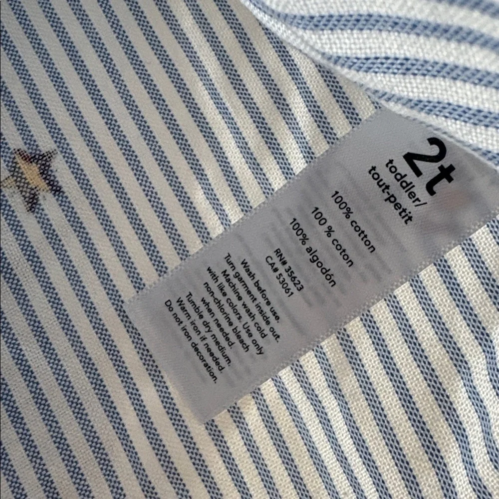 NWOT Carter's Striped Shirt and Pants Set 2t